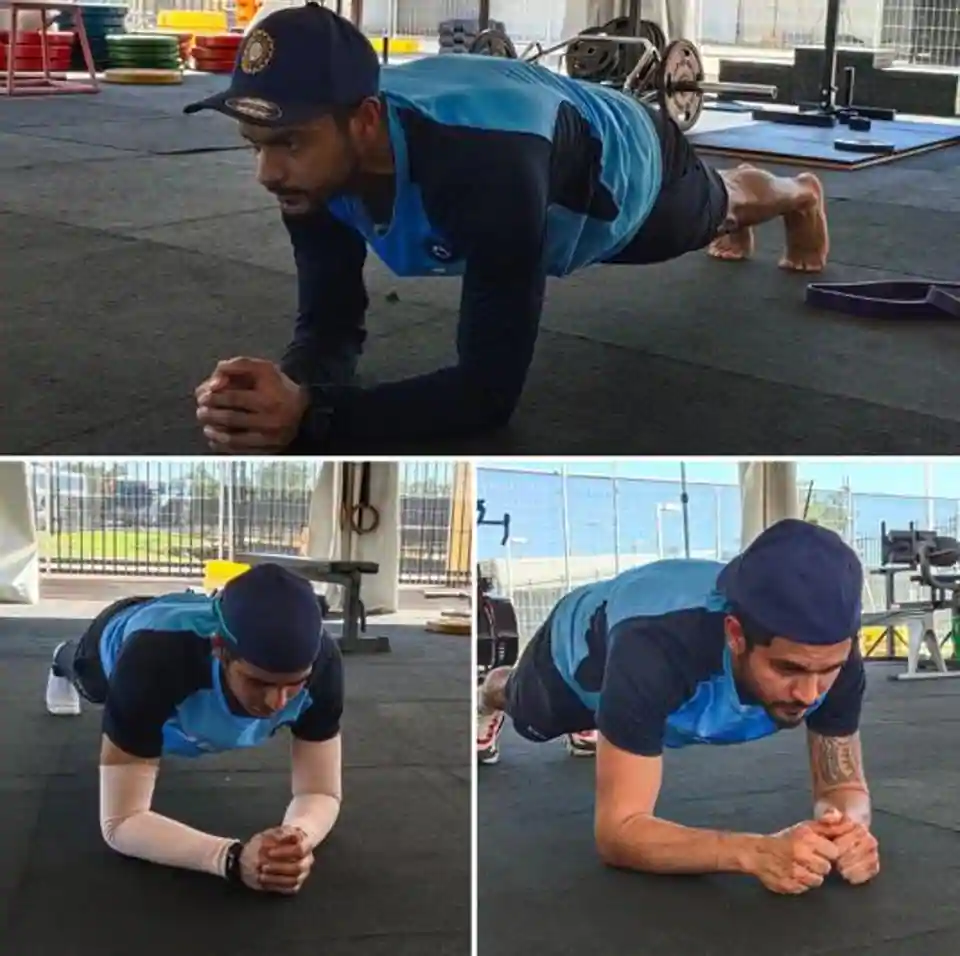Plank Challenge between Shubman Gill